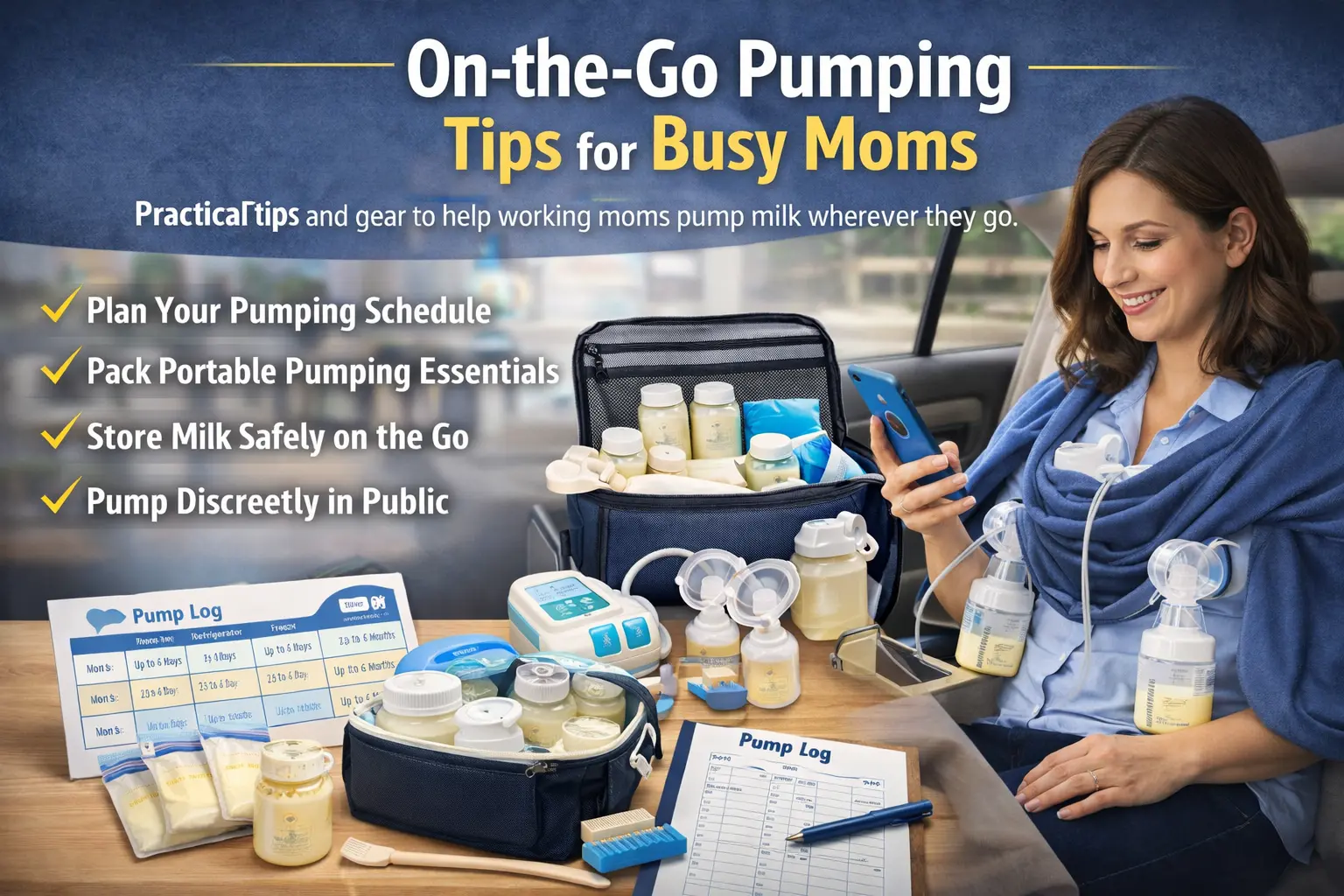 On-the-go pumping tips for busy working moms with portable breast pump