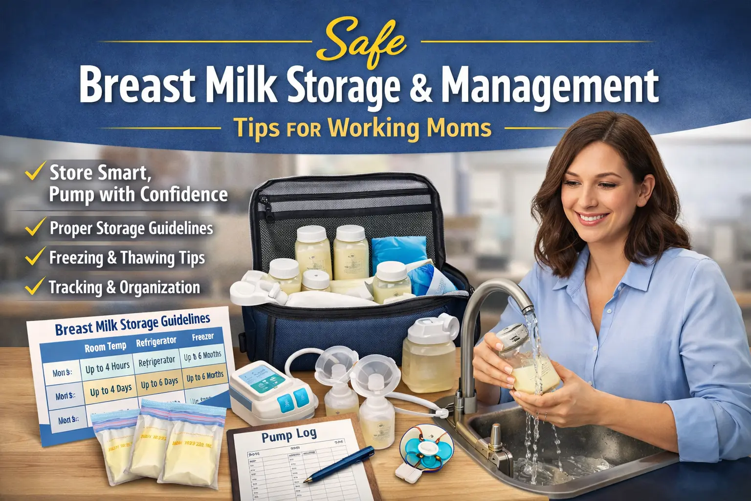 Safe breast milk storage tips and guidelines for working moms